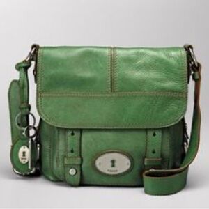 FOSSIL MADDOX Green/Turquoise Leather Crossbody Bag